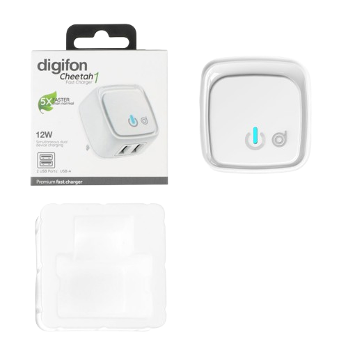 Digifon Cheetah1 12W Dual USB Fast Charger