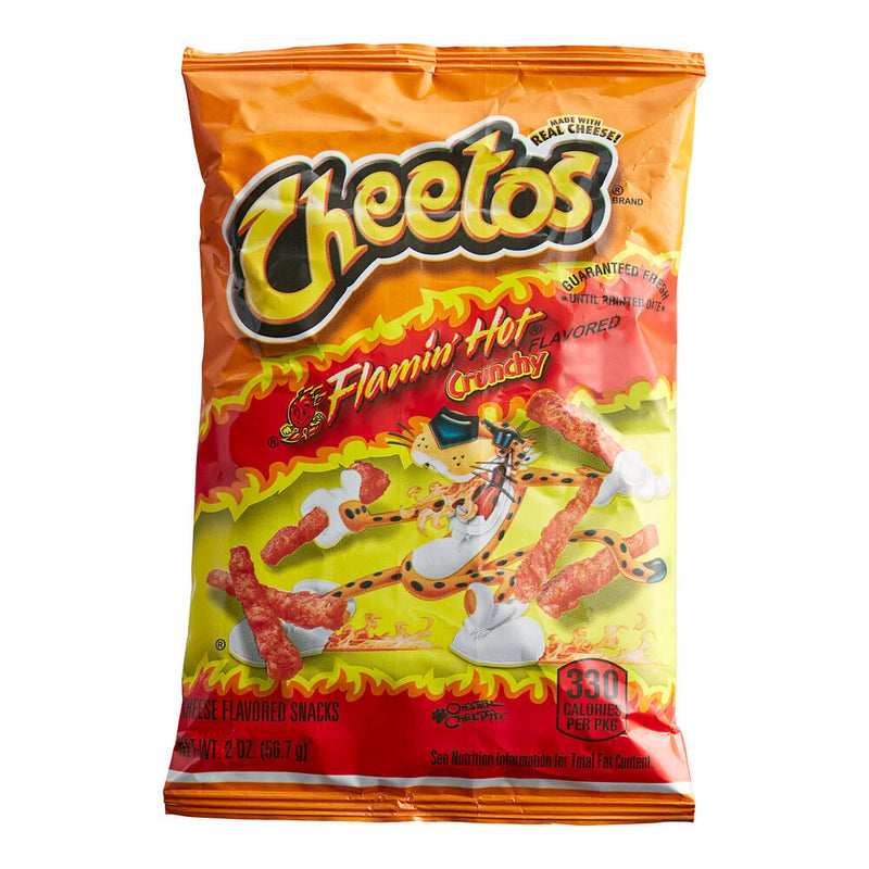 Cheetos Flamin’ Hot Crunchy cheese