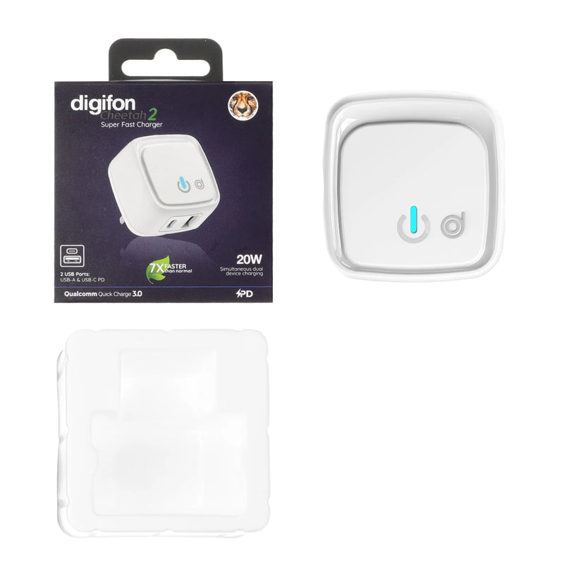 Digifon Cheetah2 20W USB-C/USB-A Super Fast Charger