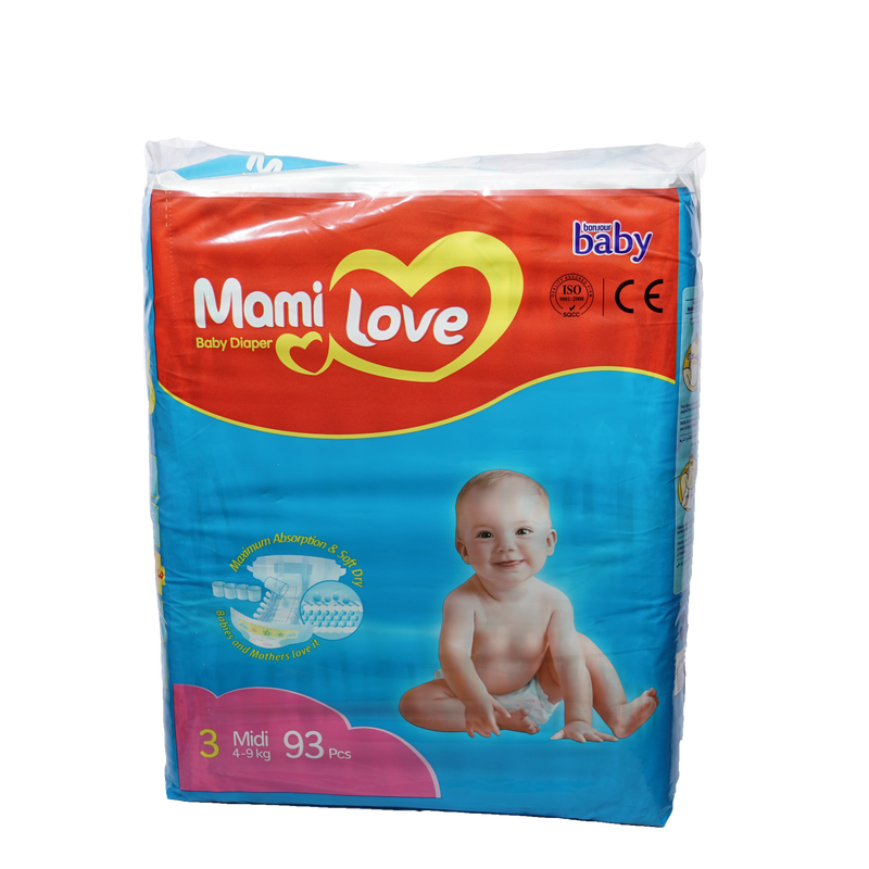 Mami Love Diapers Midi 4-9 kg /93 Pieces